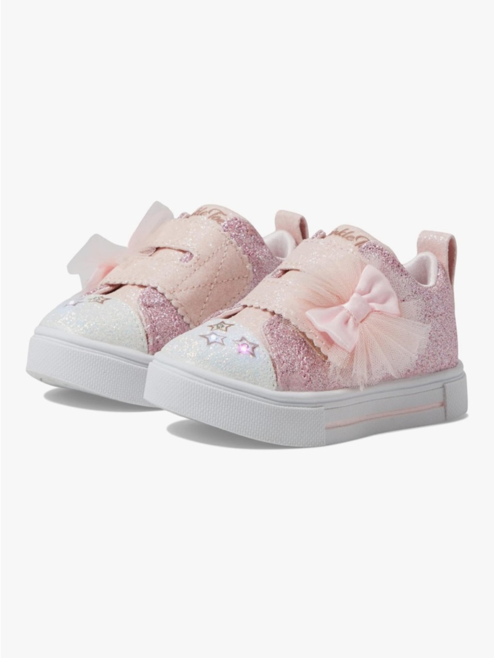 Sketchers Pink Glitter Bow Twinkle toes Kids Sneakers size 10 US